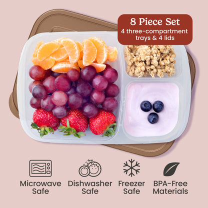 Bentgo Easyboxes 3-Compartment Food Containers 8-Piece Set