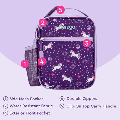 Bentgo Kids Snap & Go Lunch Box, Insulated Lunch Tote, & Ice Packs
