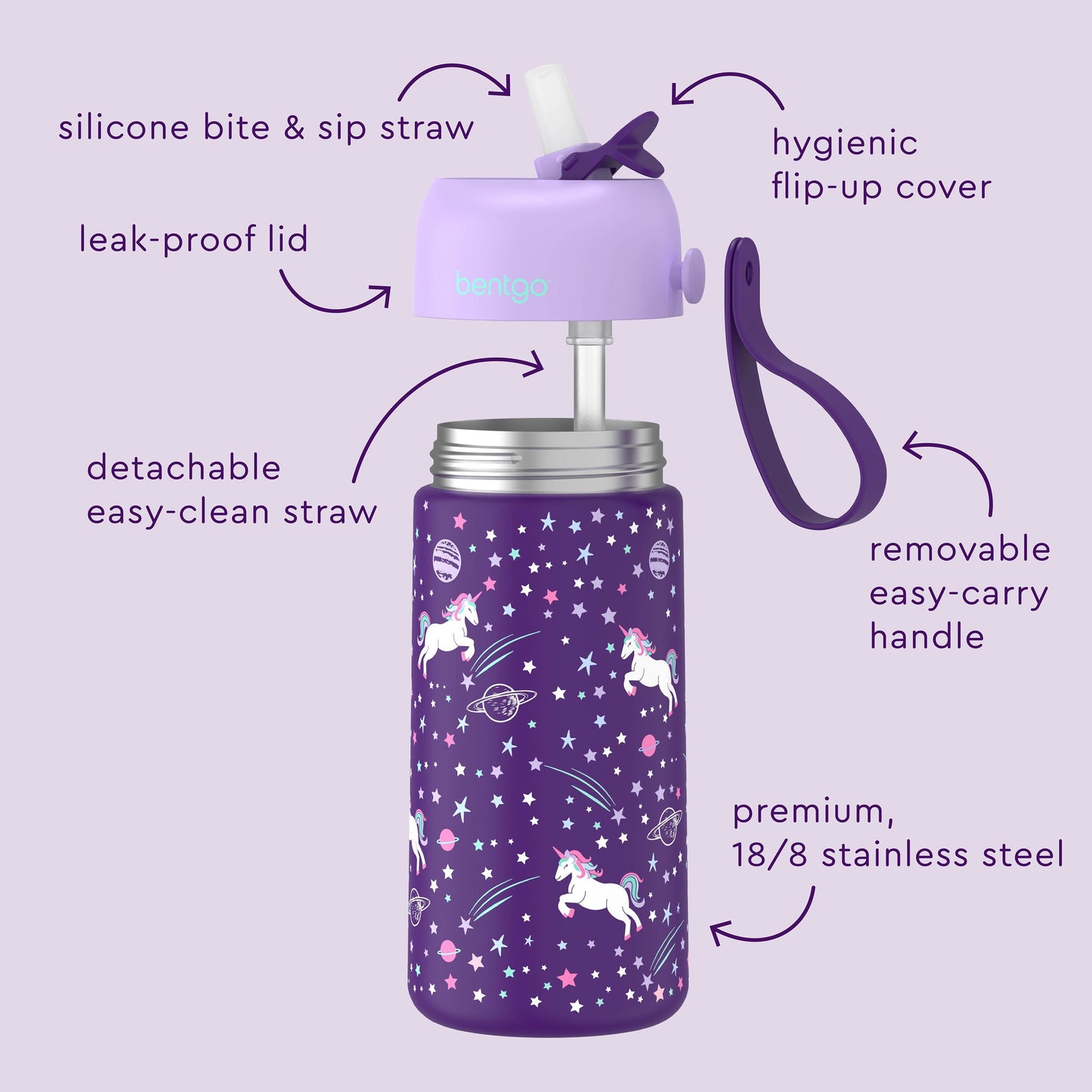 Bentgo Kids Stainless Steel Insulated Water Bottle