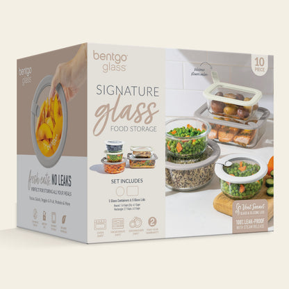 Bentgo Signature Glass Food Storage Set (10-Piece)