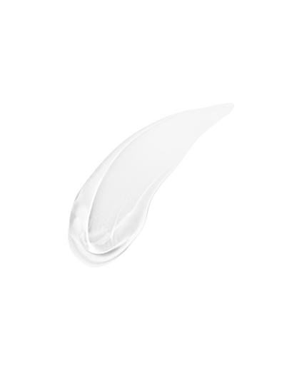 A smear of Gloss Bomb Heat lip gloss in the shade Glass Slipper on a white background.